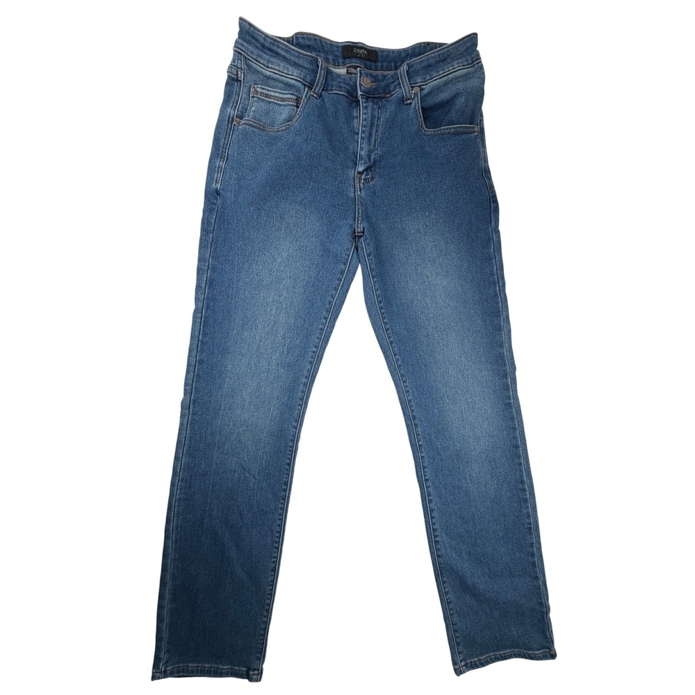 Ethanol Jeans Men's 34x34 Straight Leg Stretch Medium Wash Blue Denim 5 Pocket